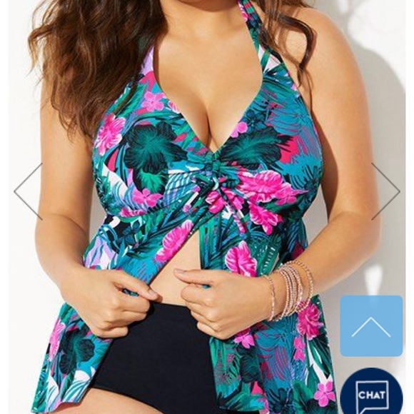 Swimsuits For All Swim Malta Flyaway Halter Tankini Top Poshmark